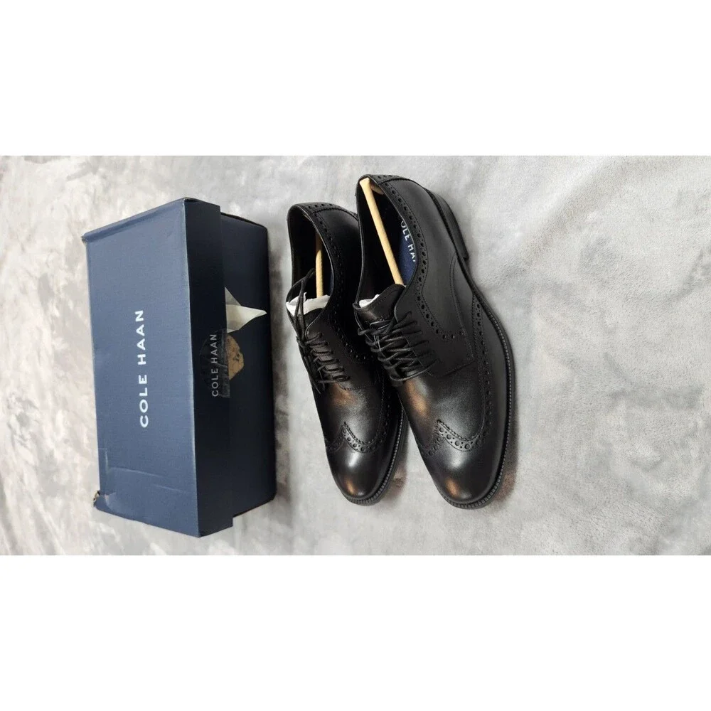 Cole Haan Men's Size 10.5 Black ME Wing Oxford Shoes New with Box‎